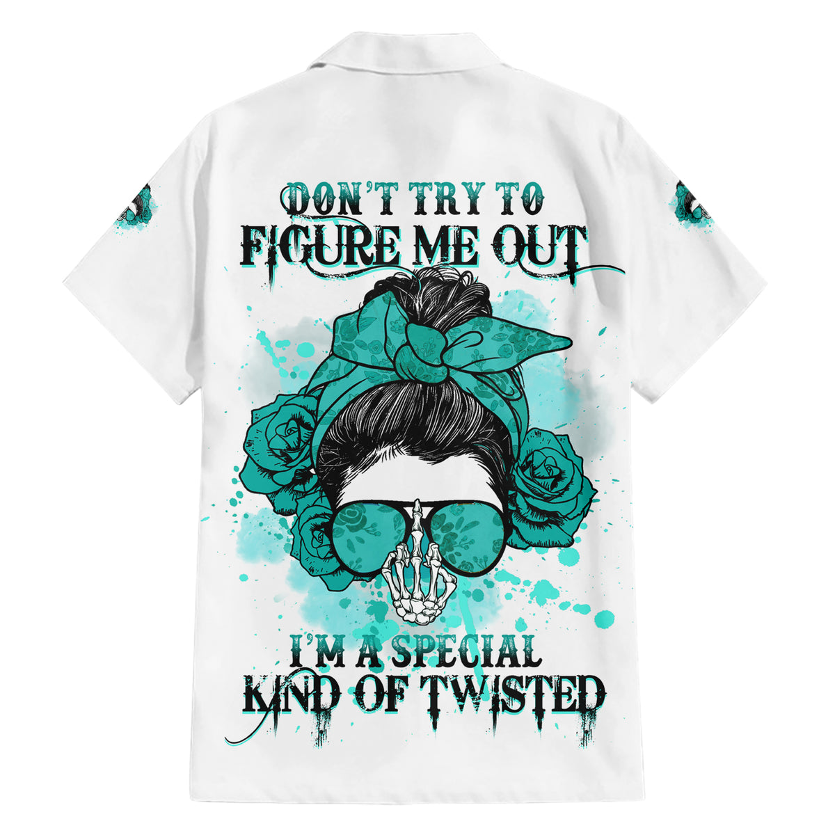 Don't Try To Figure Me Out Messy Bun Hawaiian Shirt - Wonder Print Shop