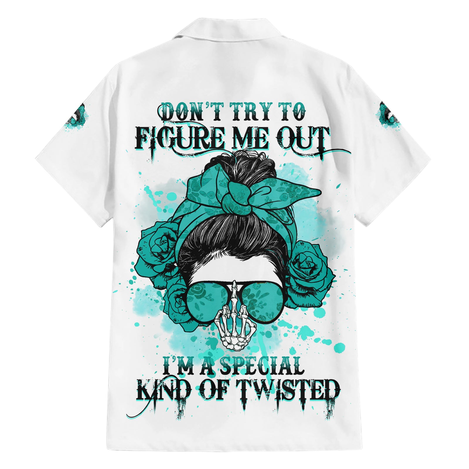 Don't Try To Figure Me Out Messy Bun Hawaiian Shirt - Wonder Print Shop