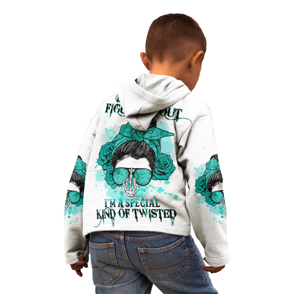 Don't Try To Figure Me Out Messy Bun Kid Hoodie - Wonder Print Shop