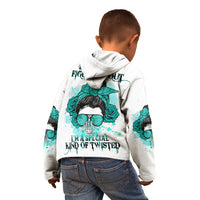 Don't Try To Figure Me Out Messy Bun Kid Hoodie - Wonder Print Shop