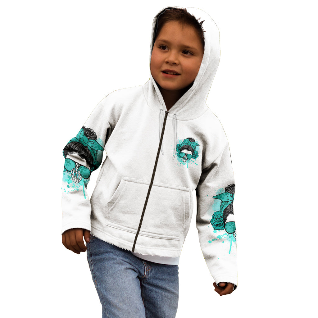 Don't Try To Figure Me Out Messy Bun Kid Hoodie - Wonder Print Shop