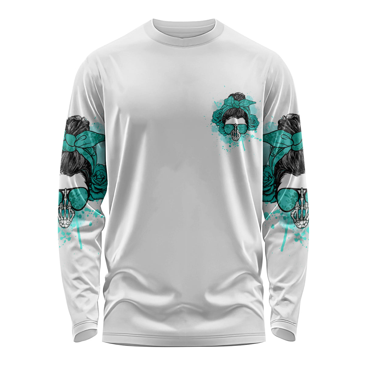 Don't Try To Figure Me Out Messy Bun Long Sleeve Shirt - Wonder Print Shop