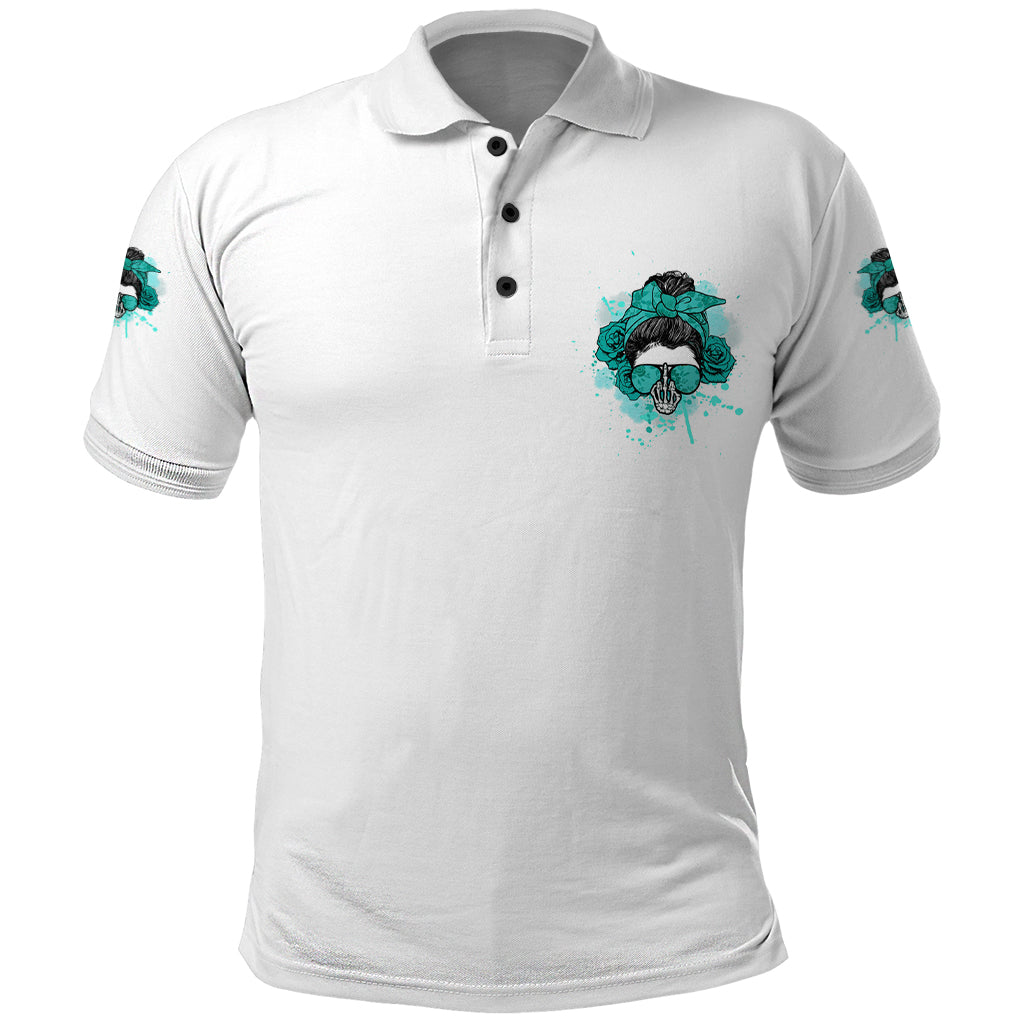 Don't Try To Figure Me Out Messy Bun Polo Shirt - Wonder Print Shop