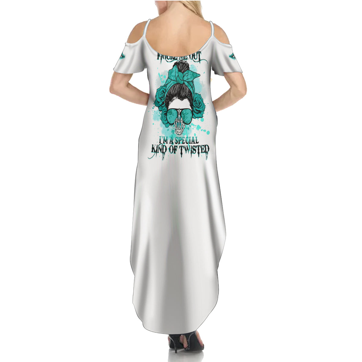 Don't Try To Figure Me Out Messy Bun Summer Maxi Dress - Wonder Print Shop