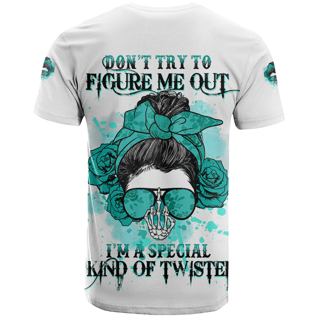 Don't Try To Figure Me Out Messy Bun T Shirt - Wonder Print Shop
