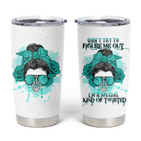 Don't Try To Figure Me Out Messy Bun Tumbler Cup - Wonder Print Shop