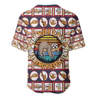 Sloth I'm Not Lazy I'm Energy Efficient Christmas Baseball Jersey Xmas Holiday Patterns - Wonder Print Shop