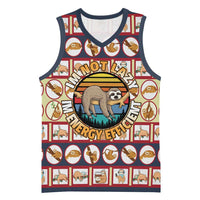 Sloth I'm Not Lazy I'm Energy Efficient Christmas Basketball Jersey Xmas Holiday Patterns - Wonder Print Shop