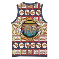 Sloth I'm Not Lazy I'm Energy Efficient Christmas Basketball Jersey Xmas Holiday Patterns - Wonder Print Shop