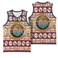 Sloth I'm Not Lazy I'm Energy Efficient Christmas Basketball Jersey Xmas Holiday Patterns - Wonder Print Shop