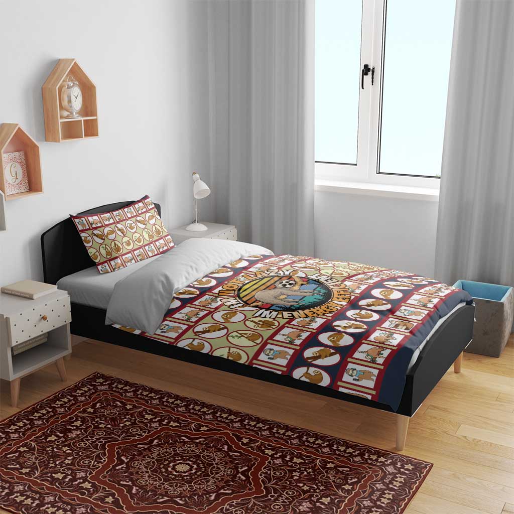 Sloth I'm Not Lazy I'm Energy Efficient Christmas Bedding Set Xmas Holiday Patterns - Wonder Print Shop