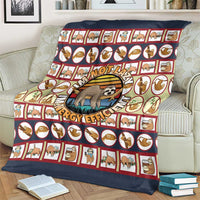 Sloth I'm Not Lazy I'm Energy Efficient Christmas Blanket Xmas Holiday Patterns - Wonder Print Shop
