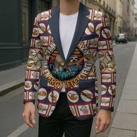 Sloth I'm Not Lazy I'm Energy Efficient Christmas Blazer Xmas Holiday Patterns - Wonder Print Shop