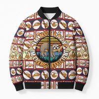 Sloth I'm Not Lazy I'm Energy Efficient Christmas Bomber Puffer Jacket Xmas Holiday Patterns - Wonder Print Shop