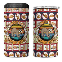 Sloth I'm Not Lazy I'm Energy Efficient Christmas 4 in 1 Can Cooler Tumbler Xmas Holiday Patterns - Wonder Print Shop