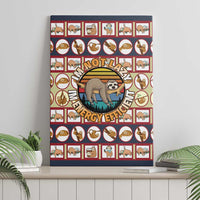 Sloth I'm Not Lazy I'm Energy Efficient Christmas Canvas Wall Art Xmas Holiday Patterns - Wonder Print Shop
