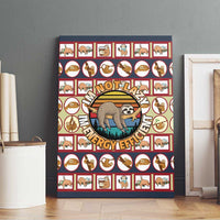 Sloth I'm Not Lazy I'm Energy Efficient Christmas Canvas Wall Art Xmas Holiday Patterns - Wonder Print Shop