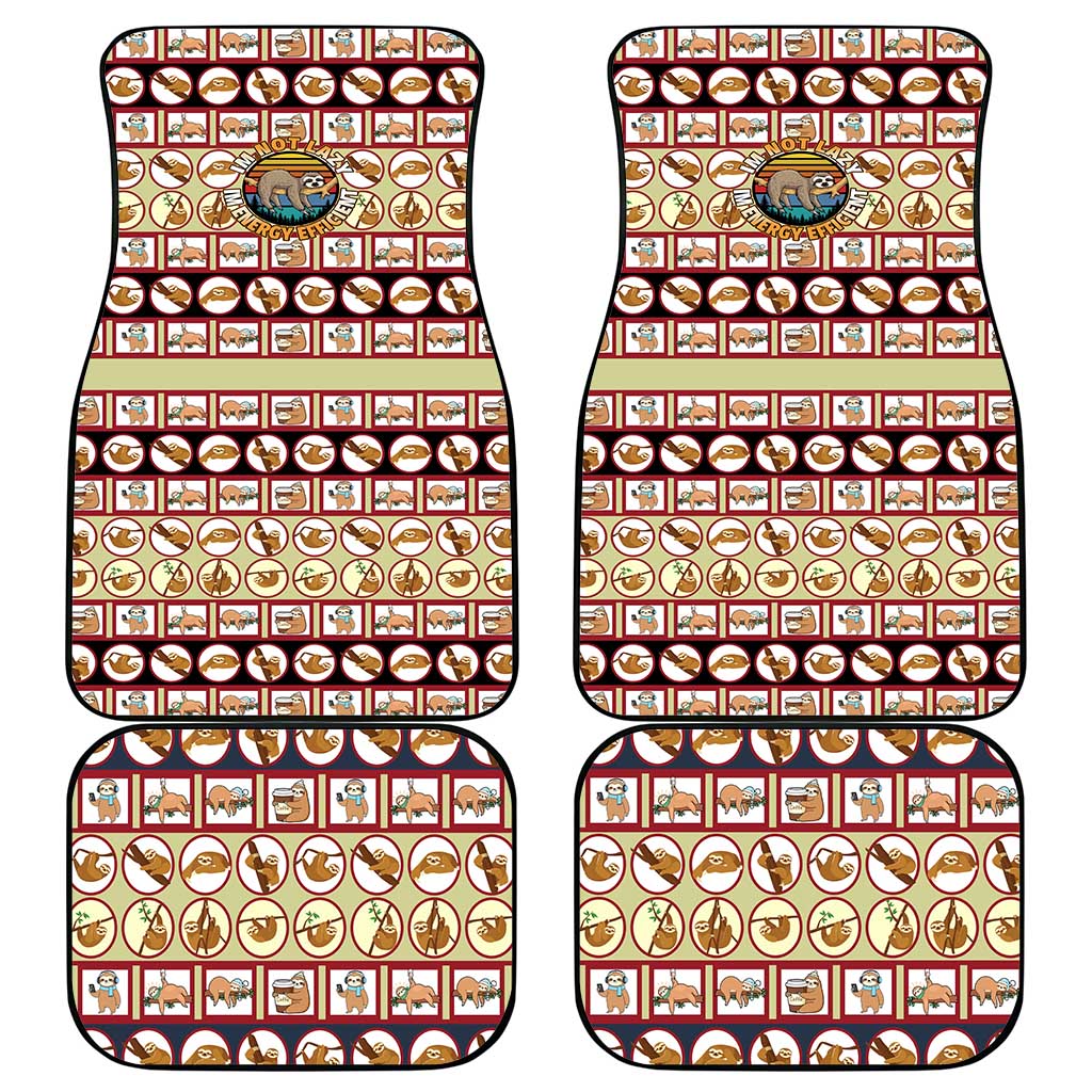 Sloth I'm Not Lazy I'm Energy Efficient Christmas Car Mats Xmas Holiday Patterns - Wonder Print Shop