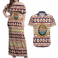 Sloth I'm Not Lazy I'm Energy Efficient Christmas Couples Matching Off Shoulder Maxi Dress and Hawaiian Shirt Xmas Holiday Patterns - Wonder Print Shop