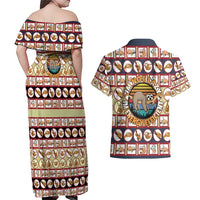 Sloth I'm Not Lazy I'm Energy Efficient Christmas Couples Matching Off Shoulder Maxi Dress and Hawaiian Shirt Xmas Holiday Patterns - Wonder Print Shop