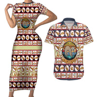 Sloth I'm Not Lazy I'm Energy Efficient Christmas Couples Matching Short Sleeve Bodycon Dress and Hawaiian Shirt Xmas Holiday Patterns - Wonder Print Shop