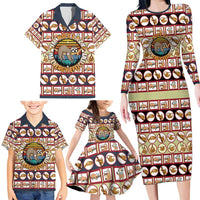 Sloth I'm Not Lazy I'm Energy Efficient Christmas Family Matching Long Sleeve Bodycon Dress and Hawaiian Shirt Xmas Holiday Patterns - Wonder Print Shop