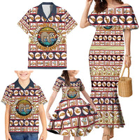 Sloth I'm Not Lazy I'm Energy Efficient Christmas Family Matching Mermaid Dress and Hawaiian Shirt Xmas Holiday Patterns - Wonder Print Shop