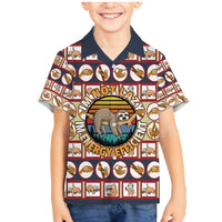 Sloth I'm Not Lazy I'm Energy Efficient Christmas Family Matching Mermaid Dress and Hawaiian Shirt Xmas Holiday Patterns - Wonder Print Shop