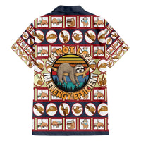 Sloth I'm Not Lazy I'm Energy Efficient Christmas Family Matching Off The Shoulder Long Sleeve Dress and Hawaiian Shirt Xmas Holiday Patterns - Wonder Print Shop