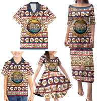 Sloth I'm Not Lazy I'm Energy Efficient Christmas Family Matching Puletasi and Hawaiian Shirt Xmas Holiday Patterns - Wonder Print Shop