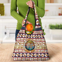 Sloth I'm Not Lazy I'm Energy Efficient Christmas Grocery Bag Xmas Holiday Patterns - Wonder Print Shop
