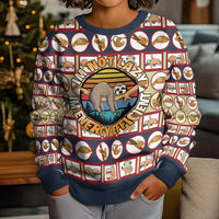 Sloth I'm Not Lazy I'm Energy Efficient Christmas Kid Ugly Christmas Sweater Xmas Holiday Patterns - Wonder Print Shop