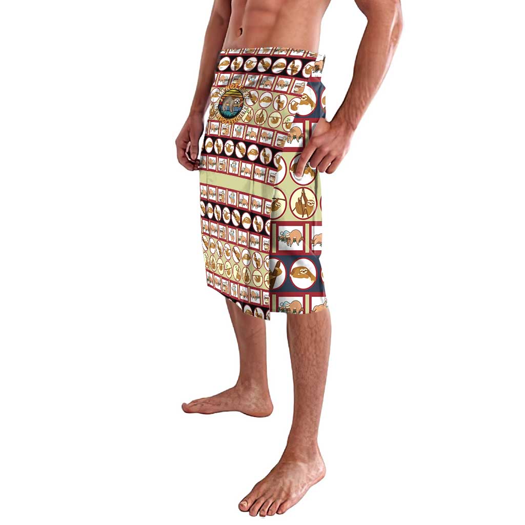 Sloth I'm Not Lazy I'm Energy Efficient Christmas Lavalava Xmas Holiday Patterns - Wonder Print Shop