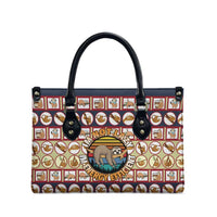 Sloth I'm Not Lazy I'm Energy Efficient Christmas Leather Bag Xmas Holiday Patterns - Wonder Print Shop