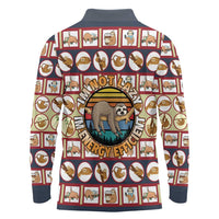 Sloth I'm Not Lazy I'm Energy Efficient Christmas Long Sleeve Polo Shirt Xmas Holiday Patterns - Wonder Print Shop