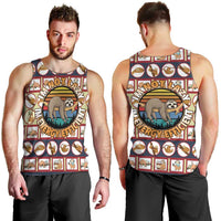 Sloth I'm Not Lazy I'm Energy Efficient Christmas Men Tank Top Xmas Holiday Patterns - Wonder Print Shop