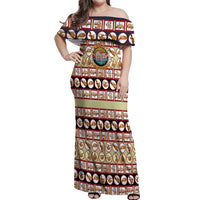 Sloth I'm Not Lazy I'm Energy Efficient Christmas Off Shoulder Maxi Dress Xmas Holiday Patterns - Wonder Print Shop