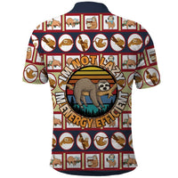 Sloth I'm Not Lazy I'm Energy Efficient Christmas Polo Shirt Xmas Holiday Patterns - Wonder Print Shop