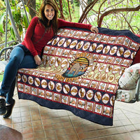 Sloth I'm Not Lazy I'm Energy Efficient Christmas Quilt Xmas Holiday Patterns - Wonder Print Shop