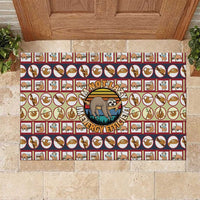 Sloth I'm Not Lazy I'm Energy Efficient Christmas Rubber Doormat Xmas Holiday Patterns - Wonder Print Shop