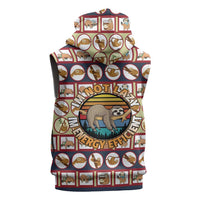 Sloth I'm Not Lazy I'm Energy Efficient Christmas Sleeveless Hoodie Xmas Holiday Patterns - Wonder Print Shop