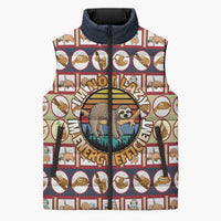 Sloth I'm Not Lazy I'm Energy Efficient Christmas Sleeveless Puffer Jacket Xmas Holiday Patterns - Wonder Print Shop