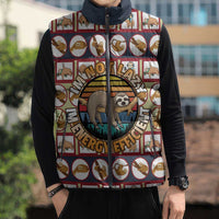 Sloth I'm Not Lazy I'm Energy Efficient Christmas Sleeveless Puffer Jacket Xmas Holiday Patterns - Wonder Print Shop