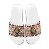 Sloth I'm Not Lazy I'm Energy Efficient Christmas Slide Sandals Xmas Holiday Patterns - Wonder Print Shop