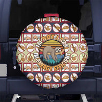 Sloth I'm Not Lazy I'm Energy Efficient Christmas Spare Tire Cover Xmas Holiday Patterns - Wonder Print Shop