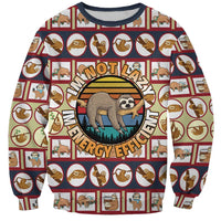 Sloth I'm Not Lazy I'm Energy Efficient Christmas Sweatshirt Xmas Holiday Patterns - Wonder Print Shop