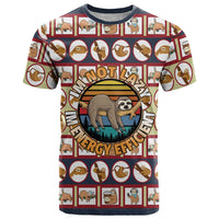 Sloth I'm Not Lazy I'm Energy Efficient Christmas T Shirt Xmas Holiday Patterns - Wonder Print Shop