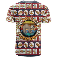 Sloth I'm Not Lazy I'm Energy Efficient Christmas T Shirt Xmas Holiday Patterns - Wonder Print Shop