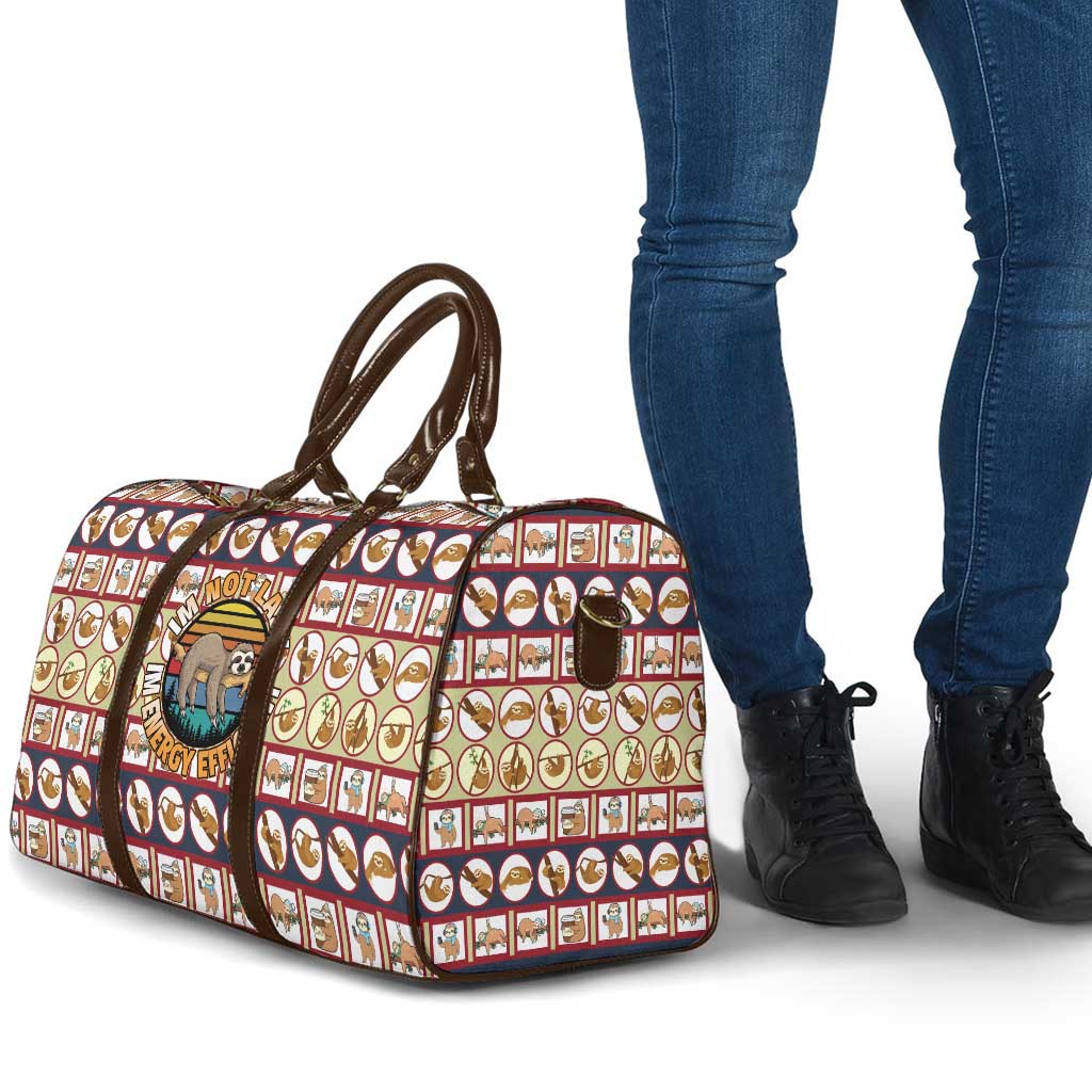 Sloth I'm Not Lazy I'm Energy Efficient Christmas Travel Bag Xmas Holiday Patterns - Wonder Print Shop