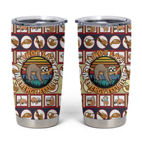 Sloth I'm Not Lazy I'm Energy Efficient Christmas Tumbler Cup Xmas Holiday Patterns - Wonder Print Shop